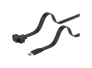 4053199551286 - USB-Kabel USB 32 Gen1 (USB 30   USB 31 Gen1) USB-C® Stecker USB-C® Buchse 050 m Schwarz schraubbar hochflexibel RF-3415026