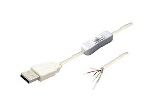 4053199557561 - Tru Components - usb Anschlussleitung mit Schalter Stecker gerade TC-2509039 Inhalt 1 St