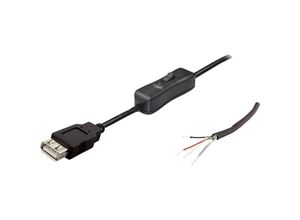 4053199557578 - Tru Components - usb Anschlussleitung mit Schalter Buchse gerade TC-2509040 Inhalt 1 St