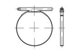 4053199699285 - TO-5395074 Schlauchschellen DIN 3017 Stahl (W1) Form C1 galvanisch verzinkt Schlauchschellen mit Rundbolzen einteilig Abmessung 68- 73 25 25 mm 25