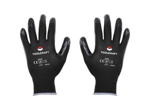 4053199912377 - TO-5621535 Polyester Nitril Arbeitshandschuh Größe (Handschuhe) 10 en 388 cat ii 1 Pa - Toolcraft