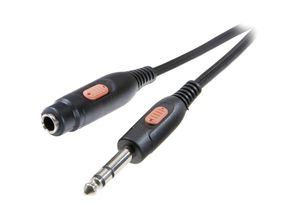 4053199934461 - Speaka Professional - SP-7870632 Klinke Audio Verlängerungskabel [1x Klinkenstecker 635 mm - 1x Klink