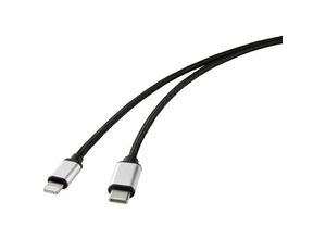 4053199995202 - Handy Anschlusskabel [1x usb-c® Stecker - 1x Apple Lightning-Stecker] 200 m Schwarz - Renkforce