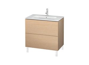 4053424002194 - Duravit - L-Cube Waschtischunterbau stehend Breite 820mm Tiefe 481mm 2 Auszüge passend für Me by Starck Artikel 233683 Farbe Eiche gebürstet