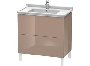 4053424133546 - L-Cube Waschtischunterbau stehend 2 Auszüge 820mm für Starck 3 Farbe Cappuccino Hochglanz Lack - LC660908686 - Duravit