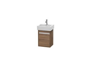 4053424222103 - Duravit Ketho Waschtischunterschrank wandhängend 6630 1 Holztür Anschlag rechts 400mm für Vero Farbe (Front Korpus) Nussbaum Natur Dekor