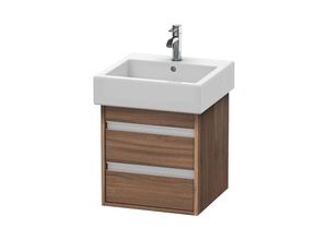 4053424222660 - Ketho Waschtischunterschrank wandhängend 6635 2 Schubkästen 450mm für Vero Farbe (Front Korpus) Nussbaum Natur Dekor - KT663507979 - Duravit