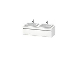 4053424224589 - Duravit - Ketho Waschtischunterschrank wandhängend 6797 2 Auszüge 1400mm für 1 Einbauwaschtisch links Farbe (Front Korpus) Nussbaum Natur Dekor