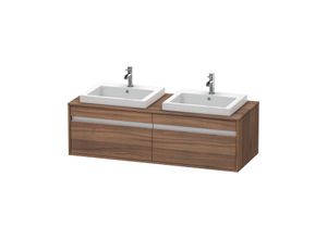 4053424224749 - Duravit - Ketho Waschtischunterschrank wandhängend 6797 2 Auszüge 1400mm für 2 Einbauwaschtische beidseitig Farbe (Front Korpus) Nussbaum Natur