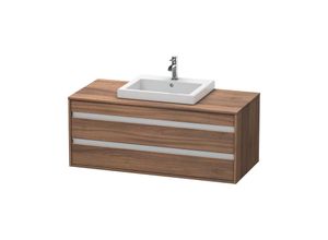 4053424225463 - Duravit - Ketho Waschtischunterschrank wandhängend 6756 2 Schubkästen 1200mm für Einbauwaschtisch mittig Farbe (Front Korpus) Nussbaum Natur