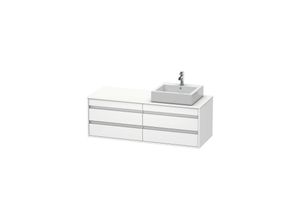 4053424226101 - Duravit - Ketho Waschtischunterschrank wandhängend 6757 4 Schubkästen 1400mm für 1 Einbauwaschtisch rechts Farbe (Front Korpus) Nussbaum Natur