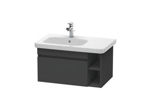 4053424312385 - Duravit - DuraStyle Waschtischunterschrank wandhängend 6394 1 Auszug 730mm für DuraStyle Becken links Farbe (Front Korpus) Graphit Matt Dekor