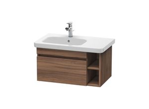 4053424312446 - Duravit - DuraStyle Waschtischunterschrank wandhängend 6394 1 Auszug 730mm für DuraStyle Becken links Farbe (Front Korpus) Nussbaum Natur Dekor