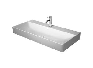 4053424324197 - Waschtisch durasquare ohne Überlauf mit Hahnlochbank 1000 x 470 mm 3 Hahnlöcher weiß 2353100044 - Duravit