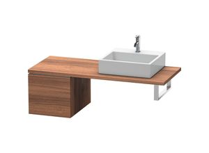 4053424372730 - L-Cube Unterschrank für Konsole Breite 420mm Tiefe 547mm 1 Auszug Farbe Nussbaum Natur Dekor - LC583107979 - Duravit