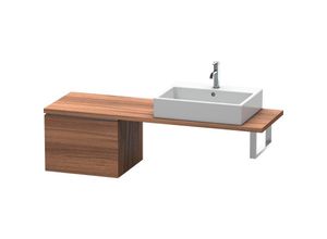 4053424376820 - L-Cube Unterschrank für Konsole Breite 520mm Tiefe 477mm 1 Auszug Farbe Nussbaum Natur Dekor - LC582207979 - Duravit