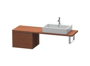 4053424376912 - L-Cube Unterschrank für Konsole Breite 520mm Tiefe 477mm 1 Auszug Farbe Amerikanischer Nussbaum Echtholzfurnier - LC582201313 - Duravit