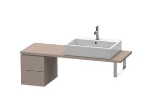 4053424377780 - L-Cube Unterschrank für Konsole Breite 320mm Tiefe 477mm 2 Schubkästen Farbe Basalt Matt Dekor - LC582504343 - Duravit