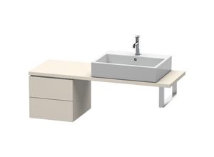 4053424378145 - L-Cube Unterschrank für Konsole Breite 420mm Tiefe 477mm 2 Schubkästen Farbe Taupe Dekor - LC582609191 - Duravit