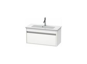 4053424455556 - Duravit - Ketho Waschtischunterschrank wandhängend Compact 6423 1 Auszug 800mm für me by Starck 234283 Farbe (Front Korpus) Nussbaum Natur Dekor