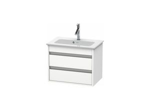 4053424455679 - Duravit Ketho Waschtischunterschrank wandhängend Compact 6452 2 Schubkästen inkl Siphonausschnitt und Schürze 600mm für ME by Starck 234263