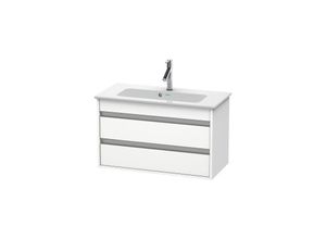 4053424455778 - Duravit - Ketho Waschtischunterschrank wandhängend Compact 6453 2 Schubkästen inkl Siphonausschnitt und Schürze 800mm für me by Starck 234283