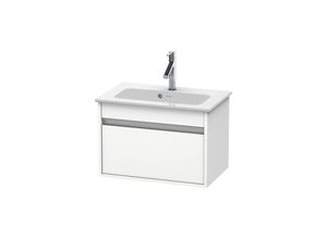 4053424477169 - Duravit - Ketho Waschtischunterschrank wandhängend Compact 6422 1 Auszug 600mm für me by Starck 234263 Farbe (Front Korpus) Graphit Matt Dekor