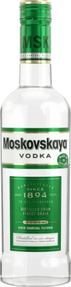 4053500002414 - Moskovskaya lettischer Vodka 380 % vol 05 Liter - Inhalt 6 Flaschen