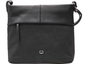 4053533749546 - GERRY WEBER Umhängetasche Kunstleder Emblem Reißverschluss für Damen schwarz