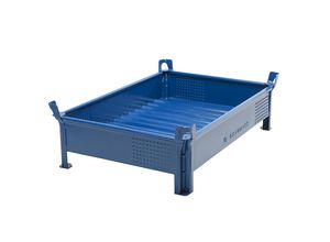 4053569159258 - Stapelbehälter aus Stahlblech niedrige Bauform Wände geschlossen Heson