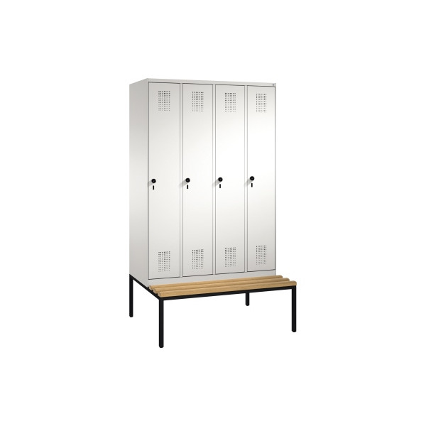 4053597526909 - C+p Möbelsysteme - c+p 172589 evolo Garderobenschrank mit Sitzbank 4 Abteile