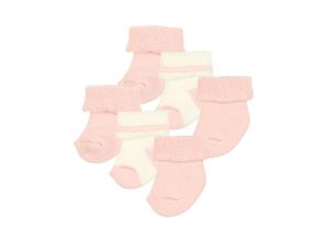 4053657337759 - ewers - Erstlings-Socken PLÜSCH 6er-Pack in rosa creme GrOne Size