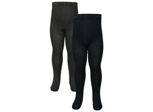 4053657546731 - ewers - Strumpfhose UNI EWY GOTS 2er-Pack in anthrazit marine Gr152-164