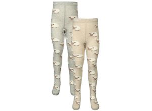 4053657549084 - ewers - Strumpfhose SCHAFE GOTS 2er-Pack in creme grau Gr68