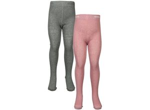 4053657645670 - ewers - Strumpfhose KIDS UNI 2er-Pack in rosa grau Gr92 98