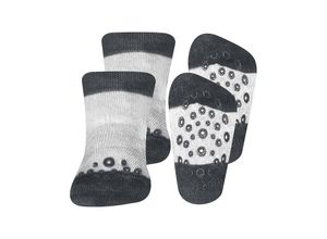 4053657657673 - ewers - Krabbelsöckchen COSY UNI 2er Pack in grau Gr17 18