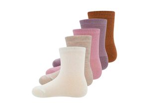 4053657730185 - ewers - Socken Uni COLOUR 5er Pack in latte natur toffee rosa Gr17 18