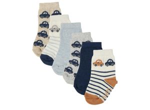 4053657758684 - ewers - Socken AUTOS & UNI 6er-Pack in navy beige Gr27-30