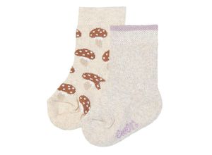 4053657770747 - ewers - Socken PILZE 2er Pack in beige Gr23-26