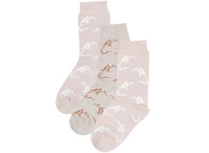 4053657807658 - ewers - Strümpfe PFERD 3er Pack in rosa beige Gr27-30