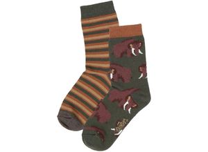 4053657826055 - ewers - Socken MAMMUT 2-er Pack in olive mocca Gr23-26