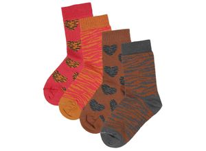 4053657847364 - ewers - Socken TIGERHERZ 4er-Pack in caramel toffee Gr23-26