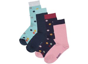 4053657847425 - ewers - Socken PUNKTE UNI 4er-Pack in tinte wildrose Gr27-30