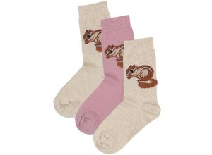 4053657847739 - ewers - Socken HASELMAUS 3er-Pack in beige wildrose Gr35-38