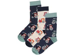 4053657848019 - ewers - Socken TRECKER 3er-Pack in navy salbei Gr35-38