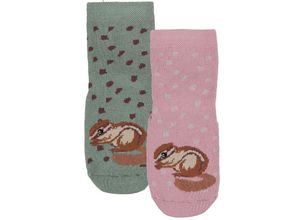 4053657848378 - ewers - Stoppersocken SOFTSTEP HASELMAUS 2er- Pack in wild Gr23 24