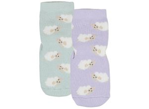 4053657848552 - ewers - Stoppersocken SOFTSTEP SCHAFE 2er- Pack in mint wi Gr27 28