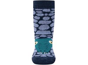 4053657868932 - ewers - Stoppersocken SOFTSTEP KROKODIL in navy Gr19 20