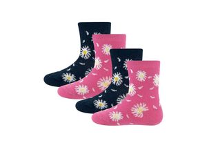 4053657873530 - ewers - Socken GÄNSEBLÜMCHEN 4er Pack in bunt Gr23-26