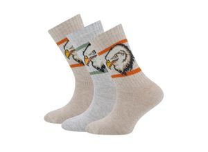 4053657873639 - ewers - Socken ADLER 3er Pack in latte silber beige Gr23-26